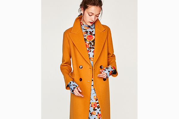 Palton portocaliu Zara